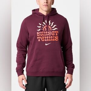 Nike Sportswear Club Fleece Sunset Tennis Pullover Hoodie Size Medium